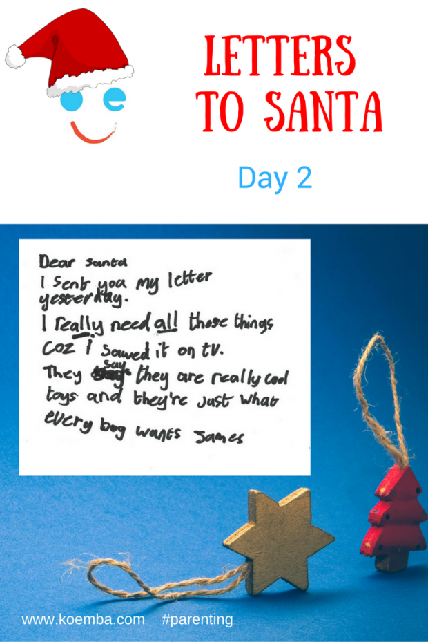 Letter to Santa - Day 2 Kriskinde