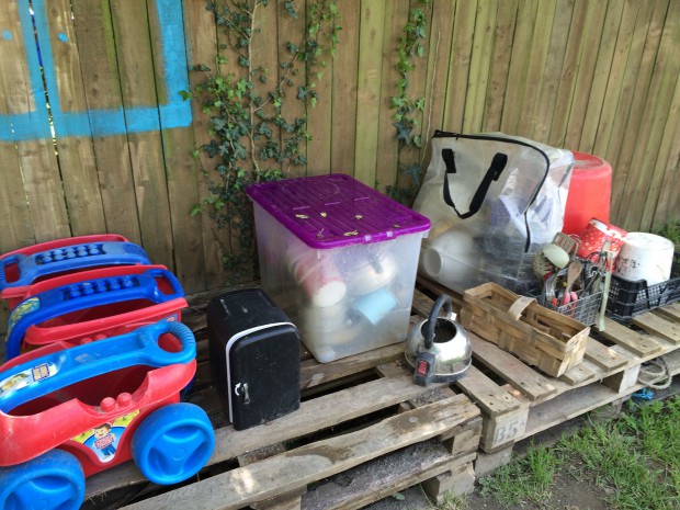 Recycle old kitchen equipment for play activities 